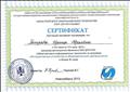 Сертификат о краткосрочном обучении в ГБОУ ДПО НСО "Областной центр информационных технологий" по программе "Интерактивные устройства в образовательной деятельности" 2013г. Сертификат о краткосрочном обучении в ГБОУ ДПО НСО "Областной центр информационных технологий" по программе "Интерактивные устройства в образовательной деятельности" 2013г.